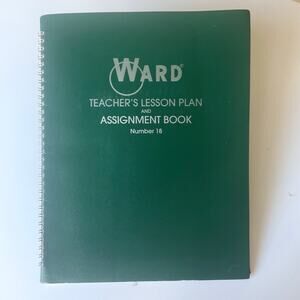 Ward, HUB18, Teacher's 8-period Lesson Plan Book, 1 Each, White,Dark Green